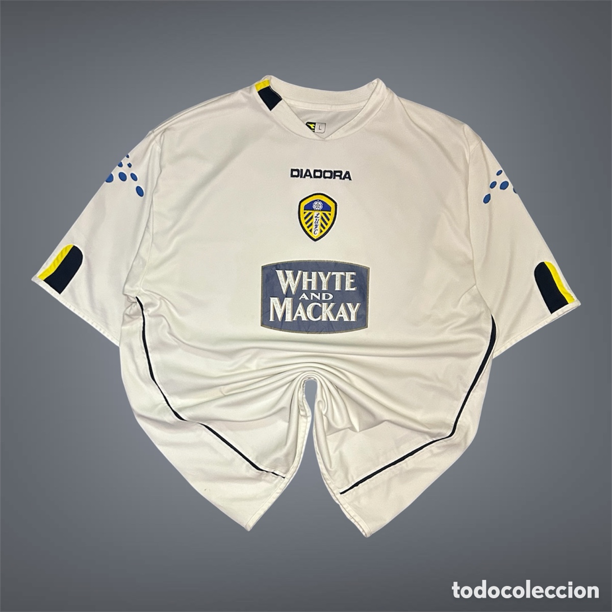 Coleccionismo deportivo: Camiseta f&uacute;tbol vintage Leeds United 2004/2006 Diadora - Talla L