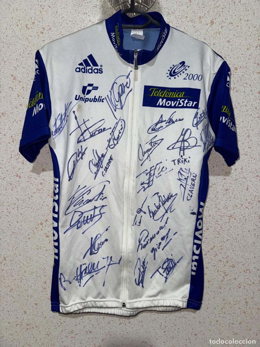 Coleccionismo deportivo: Camiseta ciclismo Vuelta a Espa&ntilde;a - Firmado por la mayor&iacute;a de los ciclistas
