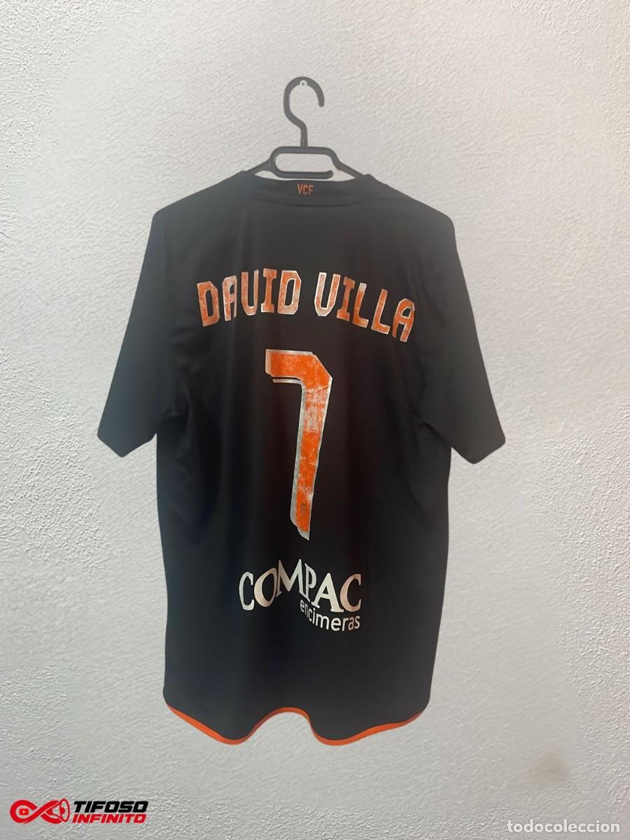 Coleccionismo deportivo: VALENCIA CF NIKE AWAY 2008/09 DAVID VILLA #7, TAGLIA L