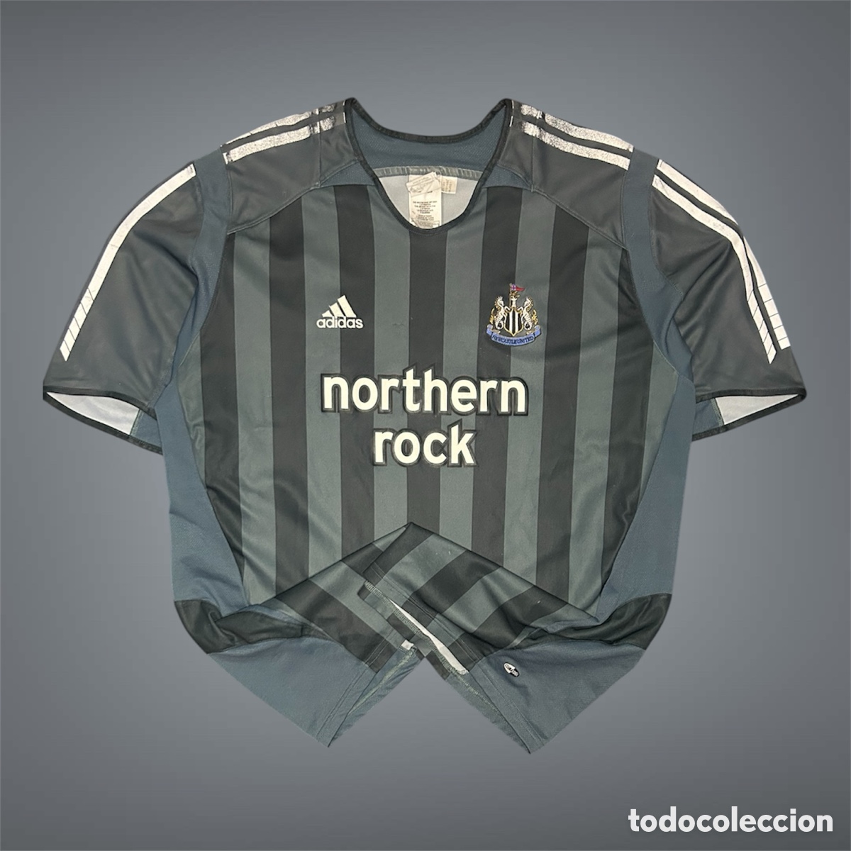 Coleccionismo deportivo: Camiseta f&uacute;tbol vintage Newcastle United 2005/2006 adidas Northern Rock - Talla 2XL