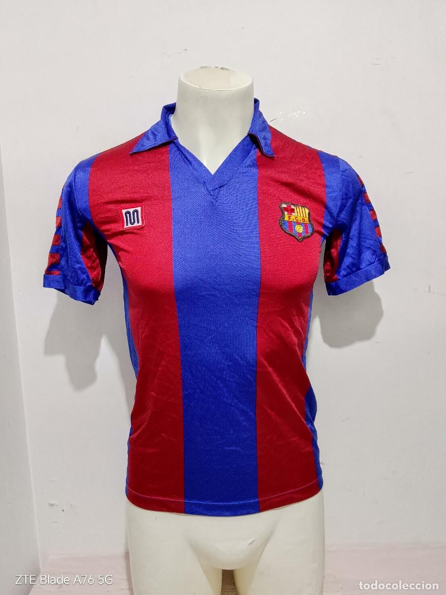 Coleccionismo deportivo: Meyba FC barcelona camiseta futbol vintage football shirt xs 45x76cts