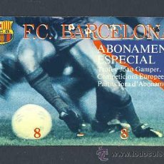 Coleccionismo deportivo: CARNET ABONAMENT ESPECIAL ABONO DEL FUTBOL CLUB BARCELONA BARÇA DE 1988-1989, LARTERAL 1ª GRADERIA. Lote 11661726