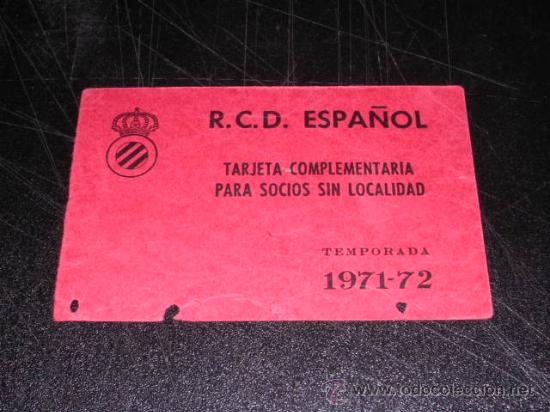 Coleccionismo deportivo: RCD ESPA&Ntilde;OL - CARNET 1971 - 72 - Foto 1