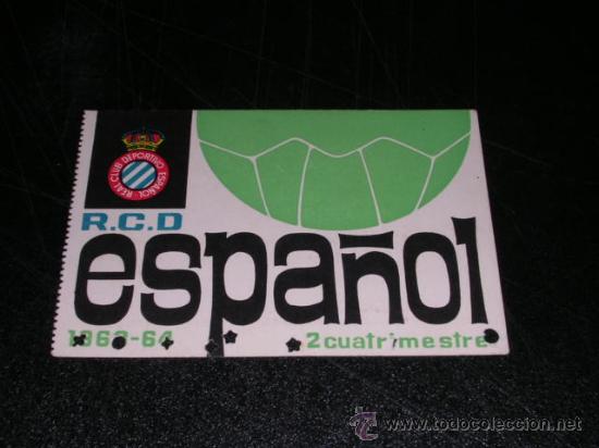 Coleccionismo deportivo: RCD ESPA&Ntilde;OL - CARNET 1963 - 64 - Foto 1