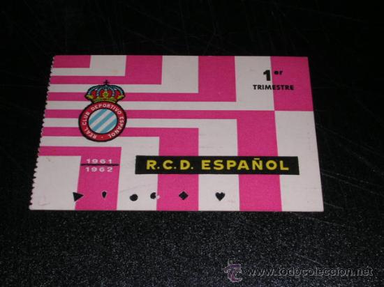 Coleccionismo deportivo: RCD ESPA&Ntilde;OL - CARNET 1961 - 62 - Foto 1