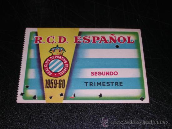 Coleccionismo deportivo: RCD ESPA&Ntilde;OL - CARNET 1959 - 60 - Foto 1