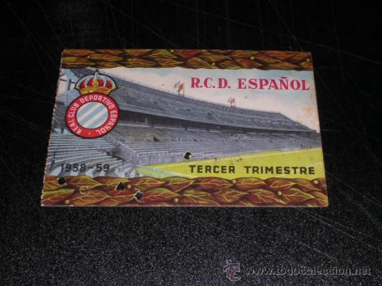 Coleccionismo deportivo: RCD ESPA&Ntilde;OL - CARNET 1958 - 59 - Foto 1