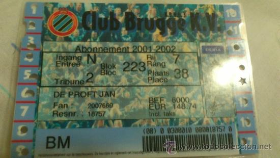 Coleccionismo deportivo: CARNET DE SOCIO BRUJAS 2001-2002 - Foto 1