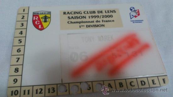 Coleccionismo deportivo: CARNET DE SOCIO LENS 1999-2000 - Foto 1