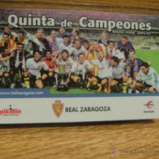 Coleccionismo deportivo: ABONO DEL REAL ZARAGOZA TEMPORADA 2001 / 02