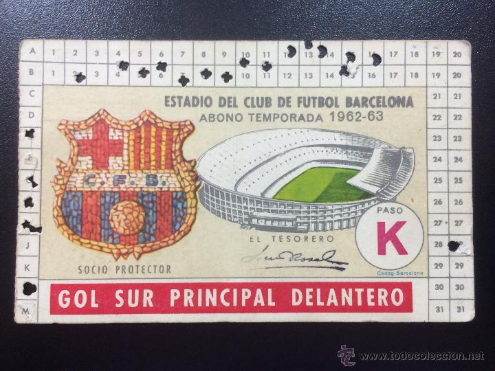 Carnet Socio Fc Barcelona Temporada 1962 1963 6 Sold Through Direct Sale