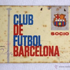 Coleccionismo deportivo: DOC-7 CARNET DE SOCIO DEL CLUB DE FUTBOL BARCELONA AÑO 1965 PRIMER TRIMESTRE. Lote 45740101