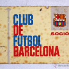 Coleccionismo deportivo: FUT-6. CARNET DE SOCIO DEL CLUB DE FUTBOL BARCELONA AÑO 1965 PRIMER TRIMESTRE. Lote 45740123