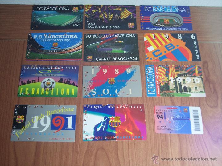 Lote De 12 Carnet Del Socio Soci Del Fc Barc Vendido En Venta Directa 48845163