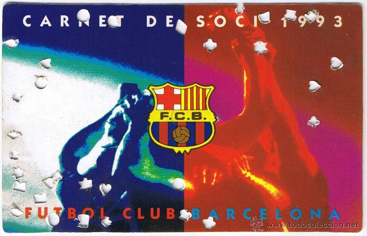 CARNET DE SOCI 1993 FC BARCELONA (Coleccionismo Deportivo - Documentos de Deportes - Carnet de Socios)