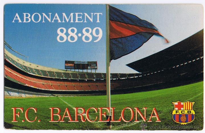 Coleccionismo deportivo: CARNET ABONAMENT FC BARCELONA 1988 - 89 - Foto 1 - 53756784