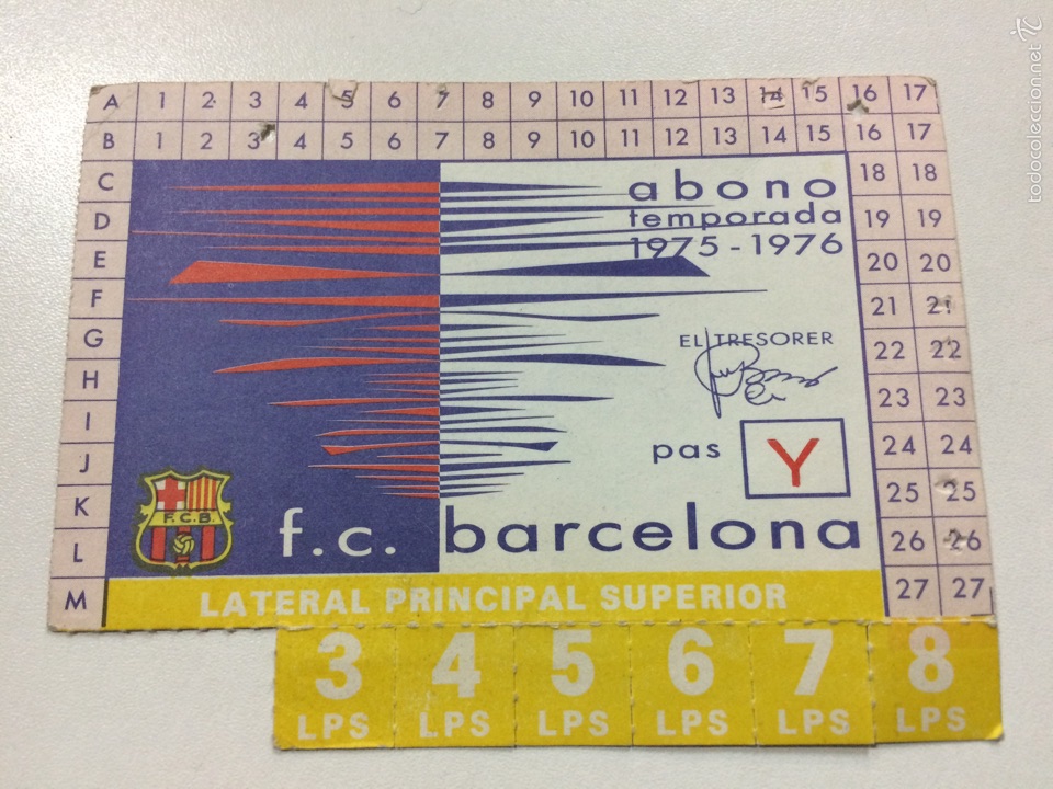 Carnet Socio Fc Barcelona Abonament 1975 1976 A Buy Old Membership Cards At Todocoleccion