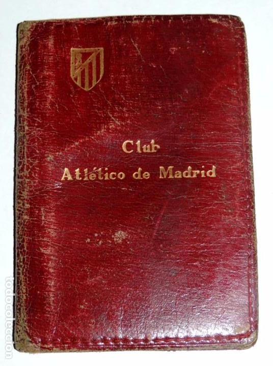 Antiguo Carnet De Socio Del Atletico De Madrid Comprar Carnet De Socios Antiguos En Todocoleccion