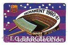 Sports collectibles: Carnet de Socio club de futbol Barcelona. 1980-81. Bar&ccedil;a. Imagen del Estadio de futbol.