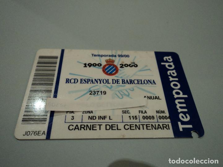 Coleccionismo deportivo: rcd espanyol de barcelona carnet del centenari - Foto 1
