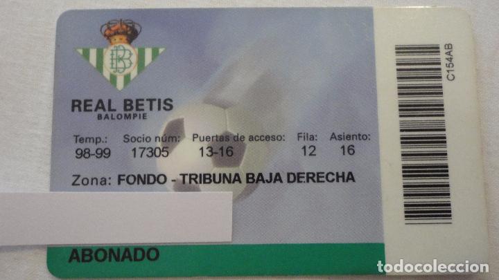 Antigua Tarjeta De Socio Real Betis Balompie Vi Comprar Carnet De Socios Antiguos En Todocoleccion