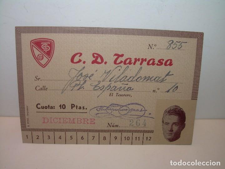 Coleccionismo deportivo: CARNET....C.D. TARRASA - Foto 1
