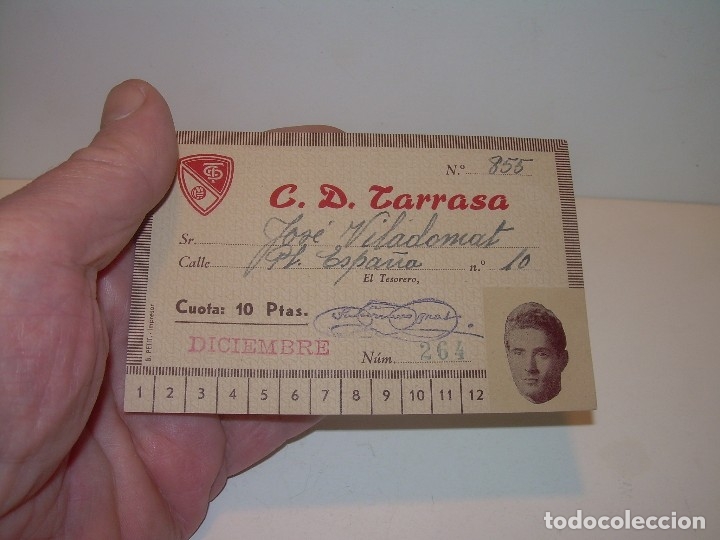 Coleccionismo deportivo: CARNET....C.D. TARRASA - Foto 4