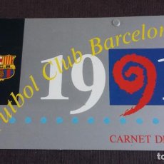 Coleccionismo deportivo: CARNET SOCIO SOCI 4RT TRIMESTRE 1991 - FC BARCELONA -