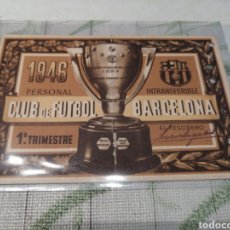 Coleccionismo deportivo: CARNET DE SOCIO DEL CLUB DE FUTBOL BARCELONA AÑO 1946 1°TRIMESTRE. Lote 160383156