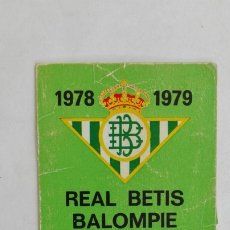 Coleccionismo deportivo: REAL BETIS BALOMPIE : CARNET CABALLERO. LIGA 1978-79