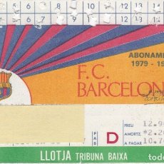 Coleccionismo deportivo: CARNET ABONO DEL FUTBOL CLUB BARCELONA 1979-1980 (FOOTBALL) BARÇA. Lote 178652976