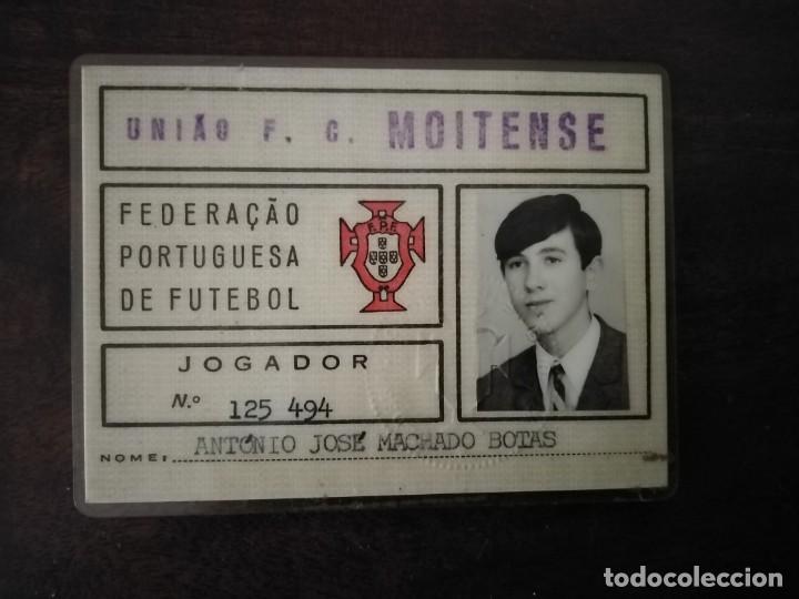 Sports collectibles: Carnet jugador Uniao F. C. MOITENSE. Moita,PORTUGAL. A&ntilde;o 1968.