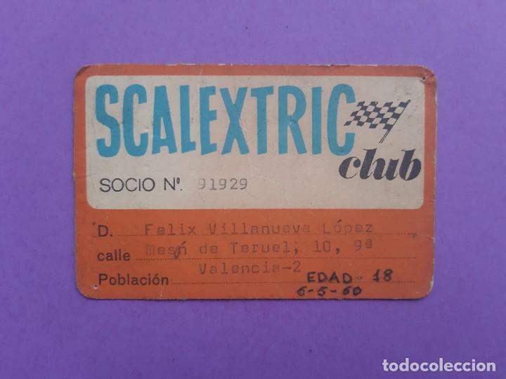 Colecionismo desportivo: CARNET SOCIO CLUB SCALEXTRIC N&ordm; 91929 A&Ntilde;OS 70