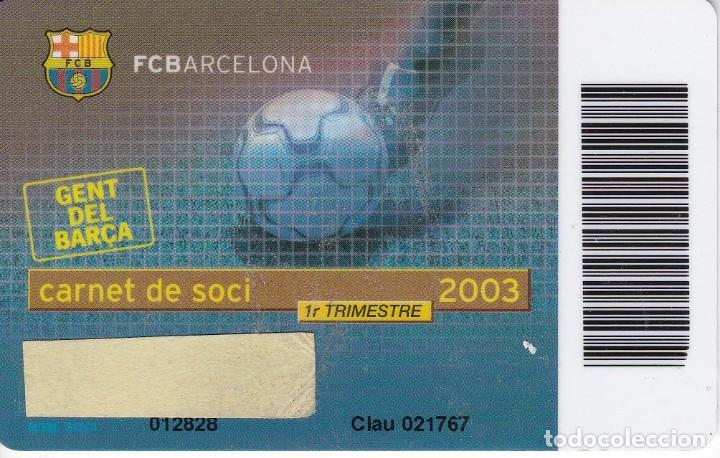 Sammelleidenschaft Sport: CARNET DE SOCIO DE FUTBOL CLUB BARCELONA TEMPORADA 2003 - 1&ordm; TRIMESTRE (FOOTBALL) BAR&Ccedil;A-LA CAIXA