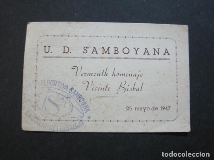 Sammelleidenschaft Sport: U.D. SAMBOYANA-UNION DEPORTIVA SAMBOYANA-SANT BOI DE LLOBREGAT-CARNET INVITACION-VER FOTOS-(70.404)