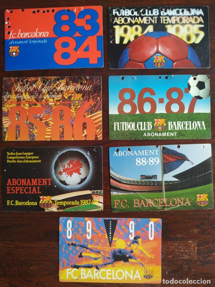 Sports collectibles: Un carnet de abono de temporada 1983/84 del Futbol club Barcelona, varias temporadas a elegir