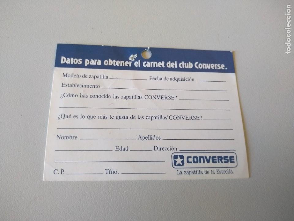 carnet club converse solicitud ref cjmarsll - Compra venta en todocoleccion