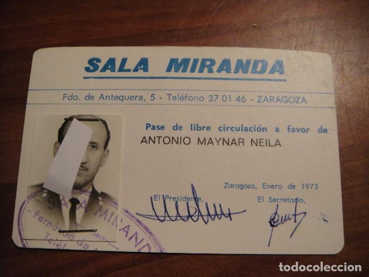 Sports collectibles: pase de la sala de boxeo miranda de zaragoza