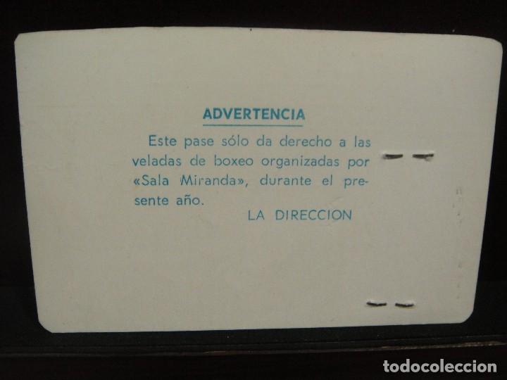 Coleccionismo deportivo: pase de la sala de boxeo miranda de zaragoza - Foto 2