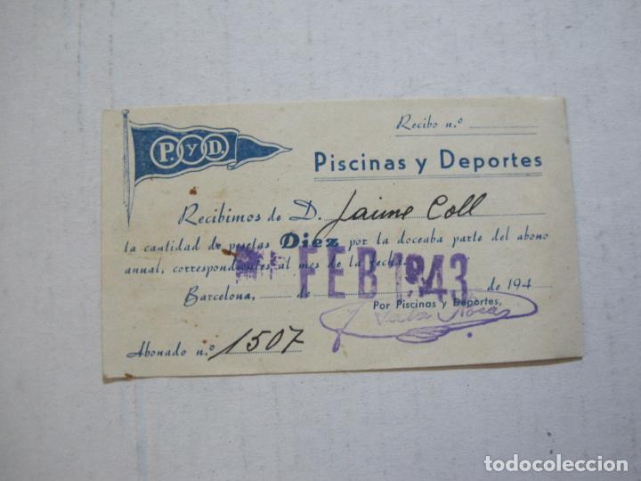 Sports collectibles: BARCELONA-PISCINAS Y DEPORTES-ABONO ANUAL SOCIO-A&Ntilde;O 1943-VER FOTOS-(V-21.287)