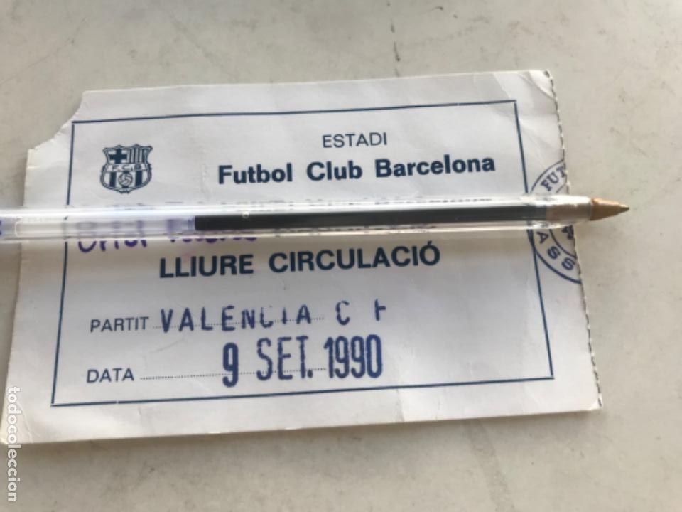 Sammelleidenschaft Sport: ACREDITACION DE PRENSA FUTBOL CLUB BARCELONA - VALENCIA CF. 1990. TV3.