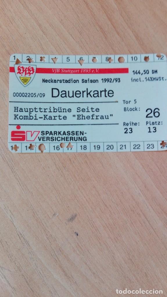 Coleccionismo deportivo: Carnet Stuttgart 1992-93 - Foto 1