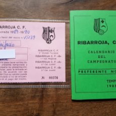 Coleccionismo deportivo: CARNET CALENDARIO LIGA RIBARROJA CF 1989. Lote 228866350