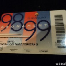 Collezionismo sportivo: CARNET DE ABONAMENT DEL FUTBOL CLUB BARCELONA 1998-99