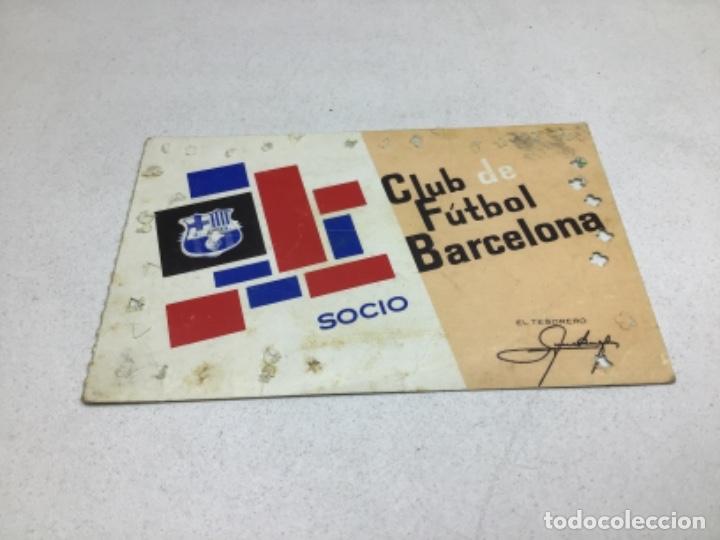 Sammelleidenschaft Sport: CARNET DE SOCIO F.C. BARCELONA - ANUAL A&Ntilde;O 1966