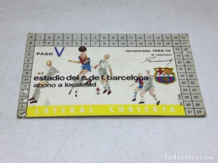 Sammelleidenschaft Sport: CARNET ABONO DE TEMPORADA 1969 - 1970 - LATERAL CUBIERTA - F.C. BARCELONA