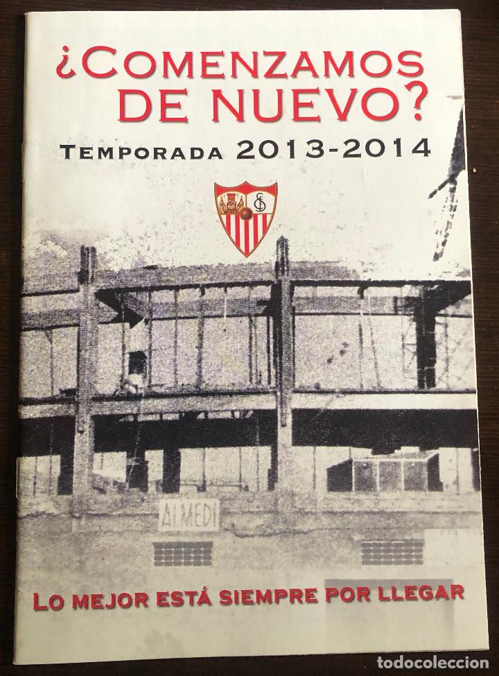 Coleccionismo deportivo: Folleto publicitario sobre el carnet de socio temporada 2013-2014 del Sevilla FC. 32 p&aacute;ginas. Nuevo.