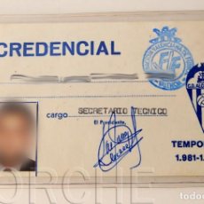 Coleccionismo deportivo: CARNET - CREDENCIAL CLUB DEPORTIVO ALCOYANO - SECRETARIO TÉCNICO TEMPORADA 1981 1982 - F.V.F.. Lote 252940590