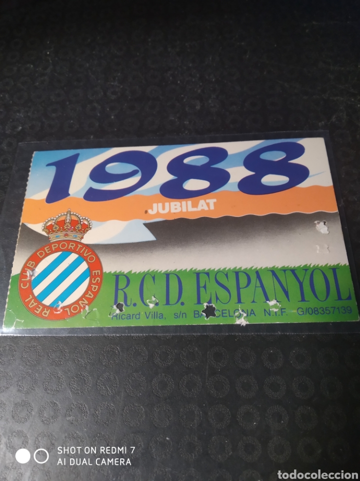 Coleccionismo deportivo: Carnet Jubilat RCD ESPANYOL - Foto 1