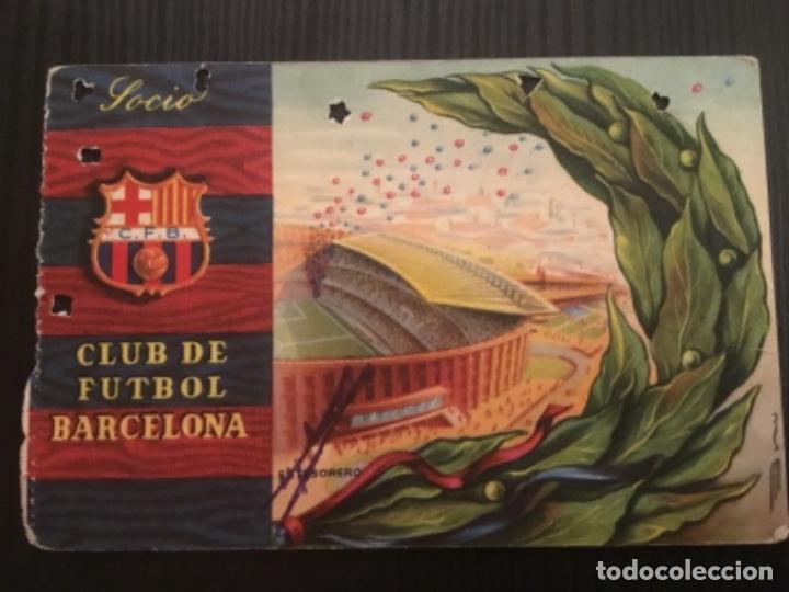 Sammelleidenschaft Sport: Carnet socio Futbol Club Barcelona 4&ordm; trimestre 1958